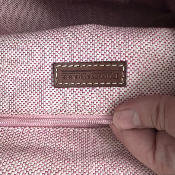 Dooney & Bourke Leather Trim Y2K Canvas Satchel Bag - Picture 10 of 11